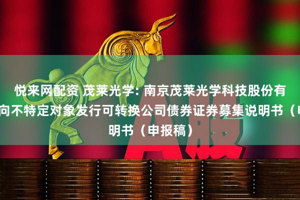 悦来网配资 茂莱光学: 南京茂莱光学科技股份有限公司向不特定对象发行可转换公司债券证券募集说明书（申报稿）